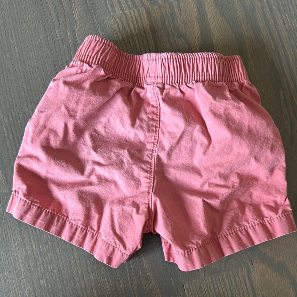 babyGap Pink Poplin Pull-On Shorts 18-24M
